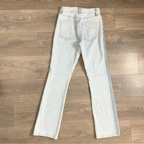 Dynamite Candice Two tone Boot cut Jeans High Rise Waist Denim Cotton Blue 25 - Picture 14 of 15